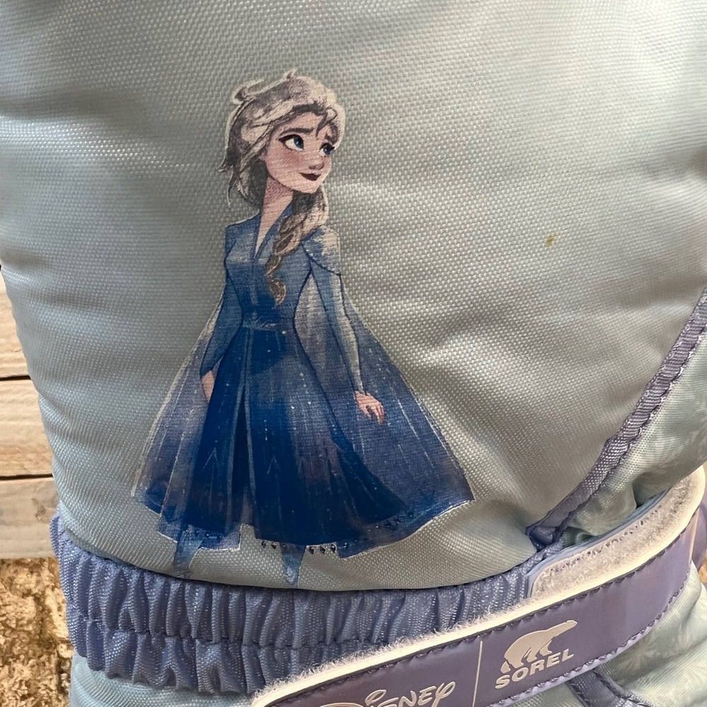 Sorel Blue Purple Disney Frozen Elsa Snow Boots Winter Kids Size 5 - Picture 2 of 9